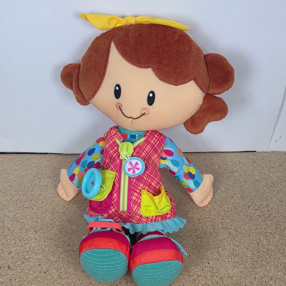 Playskool Dressy Bessy Plush Learn to Dress Doll Hasbro educational 14 Inch 2014
